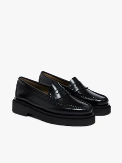 G.H.BASS Weejuns Step Penny Loafers Leather Black