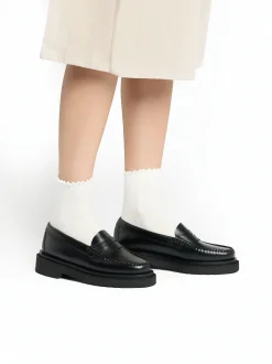 G.H.BASS Weejuns Step Penny Loafers Leather Black
