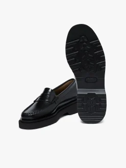 G.H.BASS Weejuns Step Penny Loafers Leather Black