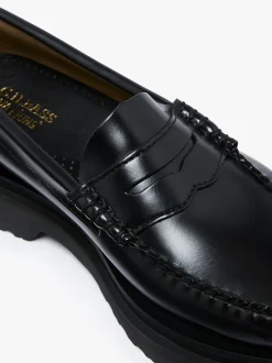 G.H.BASS Weejuns Step Penny Loafers Leather Black