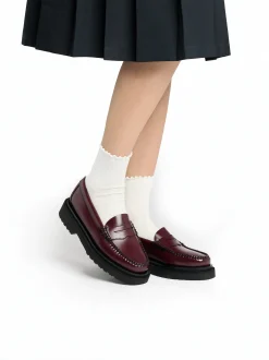 Online G.H.BASS Weejuns Step Penny Loafers Leather Wine