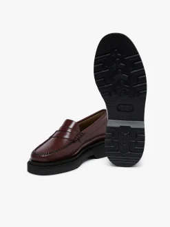 Online G.H.BASS Weejuns Step Penny Loafers Leather Wine
