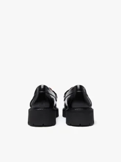Sale G.H.BASS Weejuns Super Lug Lianna Super Bit Loafers Black Leather