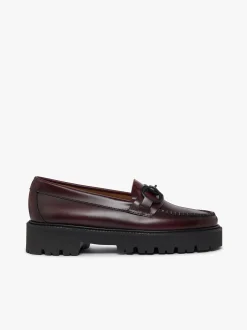 Outlet G.H.BASS Weejuns Super Lug Lianna Super Bit Loafers Leather Wine
