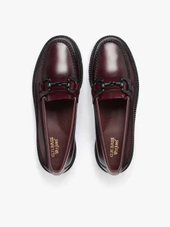 Outlet G.H.BASS Weejuns Super Lug Lianna Super Bit Loafers Leather Wine