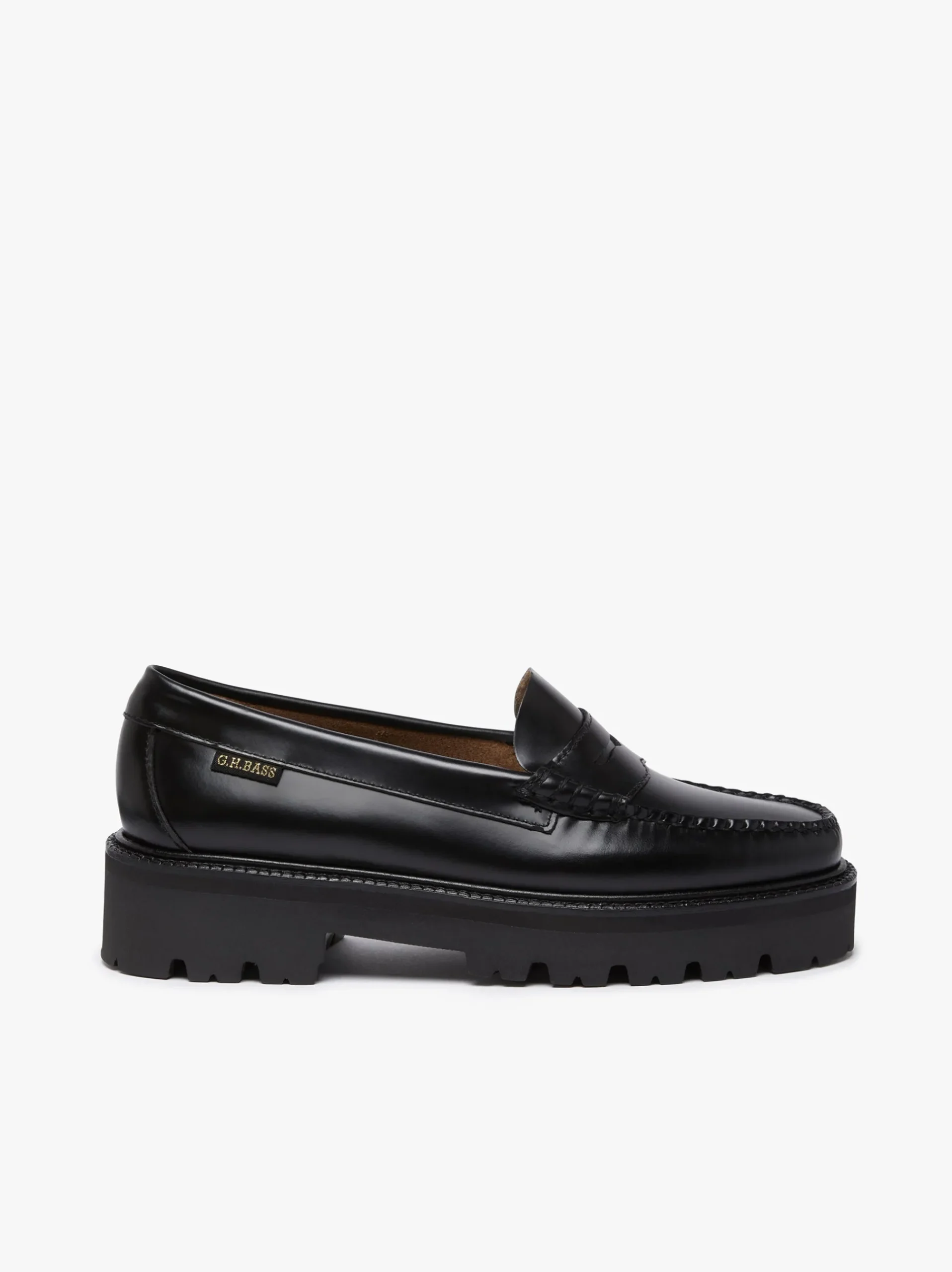 Online G.H.BASS Weejuns Super Lug Penny Loafers Leather Black