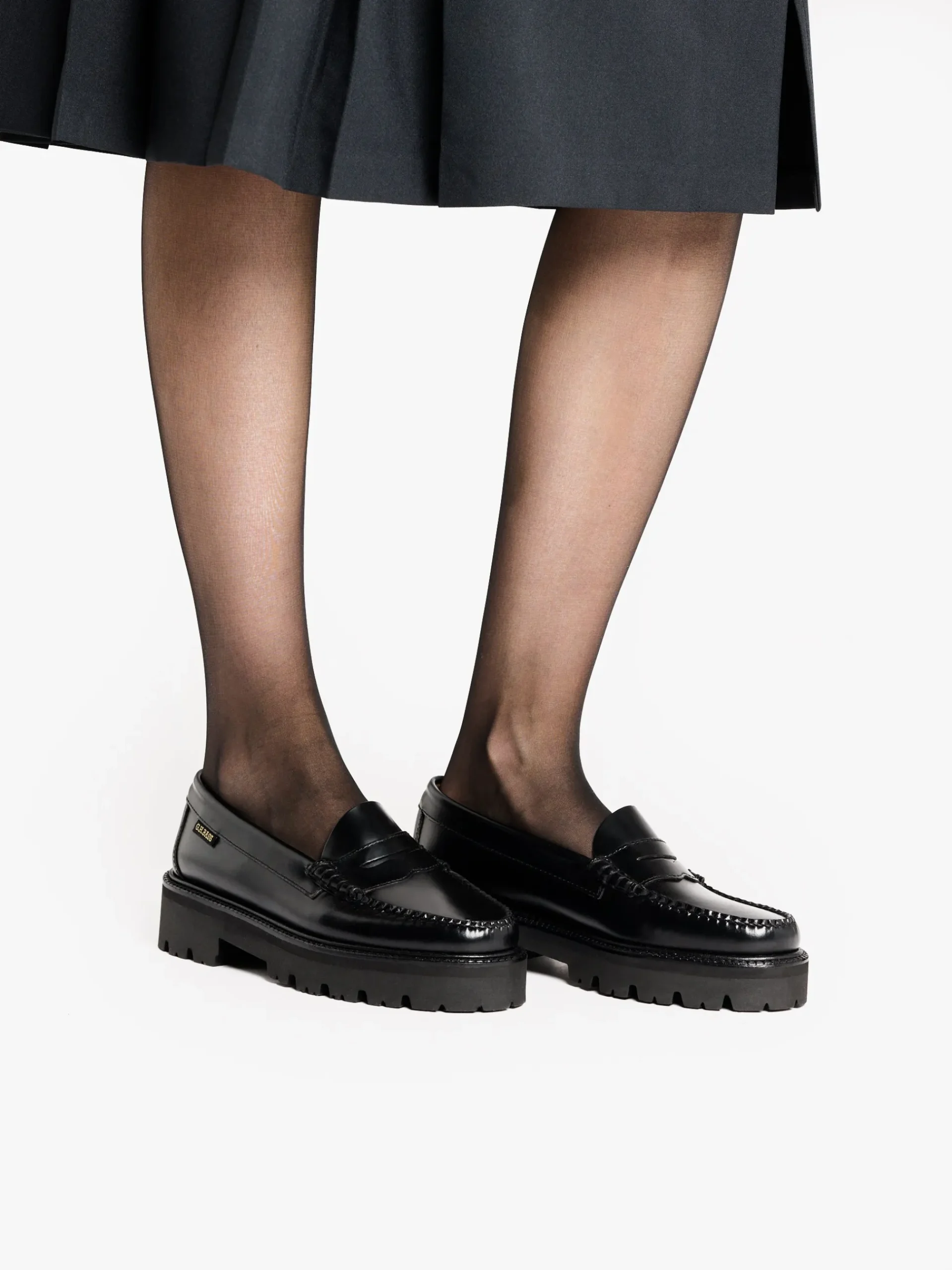 Online G.H.BASS Weejuns Super Lug Penny Loafers Leather Black