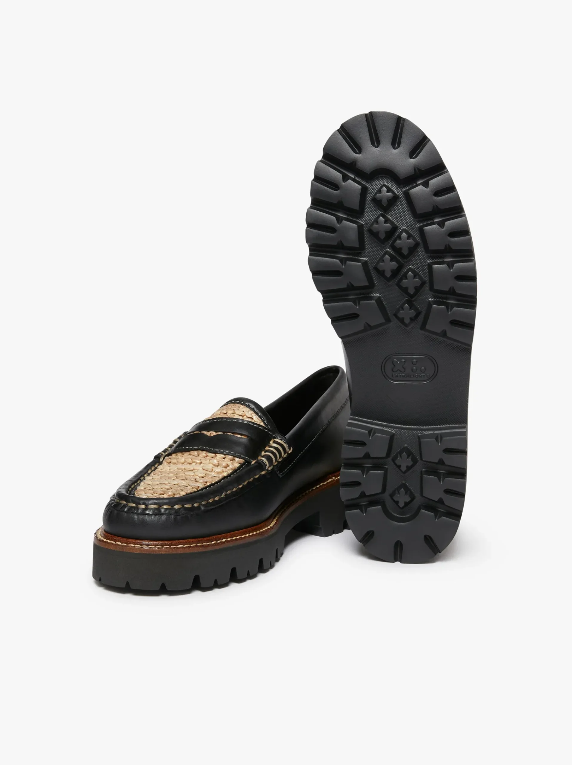 Discount G.H.BASS Weejuns Super Lug Whitney Penny Loafers Leather Black