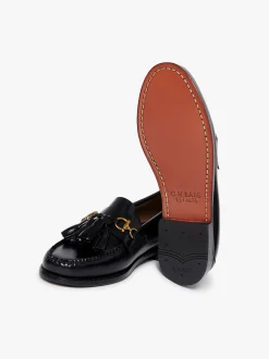 Discount G.H.BASS Weejuns Tetra Tassel Loafers Leather Black