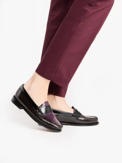Online G.H.BASS Weejuns Tricolour Penny Loafers Dark Brown, Black & Plum Leather