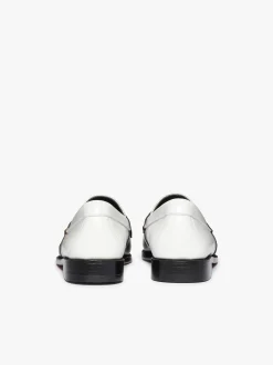 Hot G.H.BASS Weejuns Two Tone Penny Loafers Leather Black & White