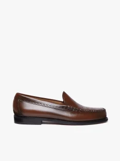 Discount G.H.BASS Weejuns Venetian Brogue Loafers leather Mid Brown
