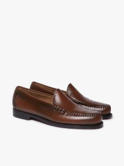 Discount G.H.BASS Weejuns Venetian Brogue Loafers leather Mid Brown