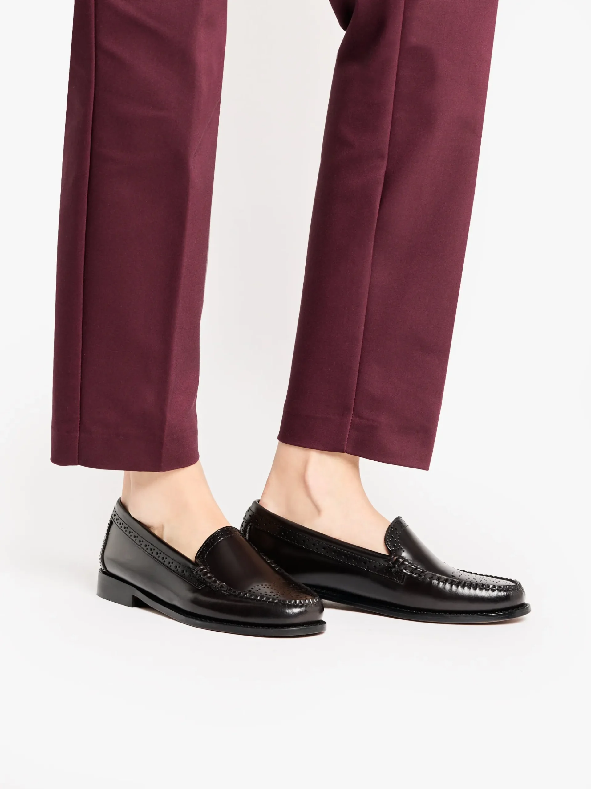 Online G.H.BASS Weejuns Venetian Brogue Loafers leather Chocolate