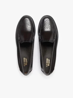 Online G.H.BASS Weejuns Venetian Brogue Loafers leather Chocolate