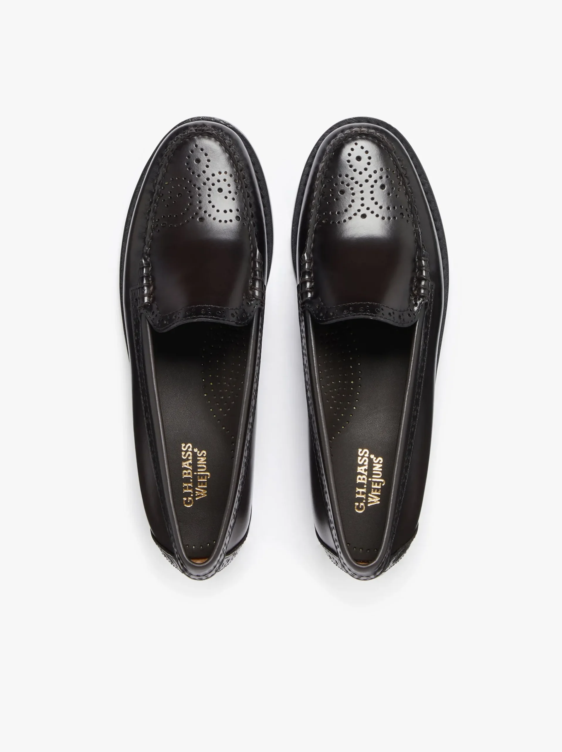 Online G.H.BASS Weejuns Venetian Brogue Loafers leather Chocolate