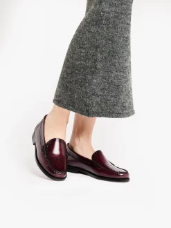 Best G.H.BASS Weejuns Venetian Brogue Loafers Leather Wine