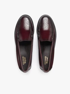 Best G.H.BASS Weejuns Venetian Brogue Loafers Leather Wine