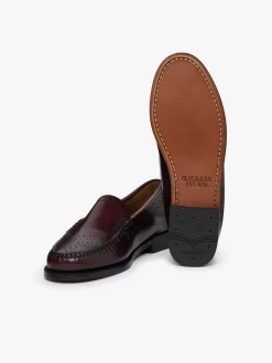 Best G.H.BASS Weejuns Venetian Brogue Loafers Leather Wine