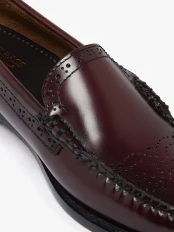 Best G.H.BASS Weejuns Venetian Brogue Loafers Leather Wine