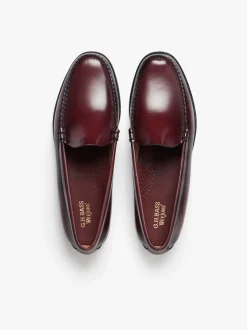 Outlet G.H.BASS Weejuns Venetian Loafers Leather Wine