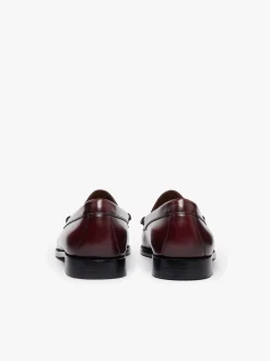 Outlet G.H.BASS Weejuns Venetian Loafers Leather Wine