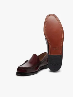 Outlet G.H.BASS Weejuns Venetian Loafers Leather Wine