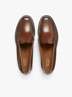 Online G.H.BASS Weejuns Venetian Loafers Whiskey Brown Leather Mid brown