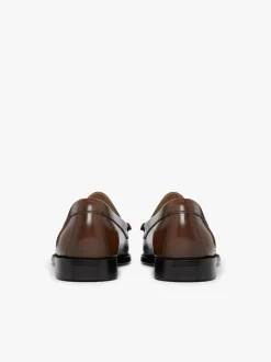 Online G.H.BASS Weejuns Venetian Loafers Whiskey Brown Leather Mid brown