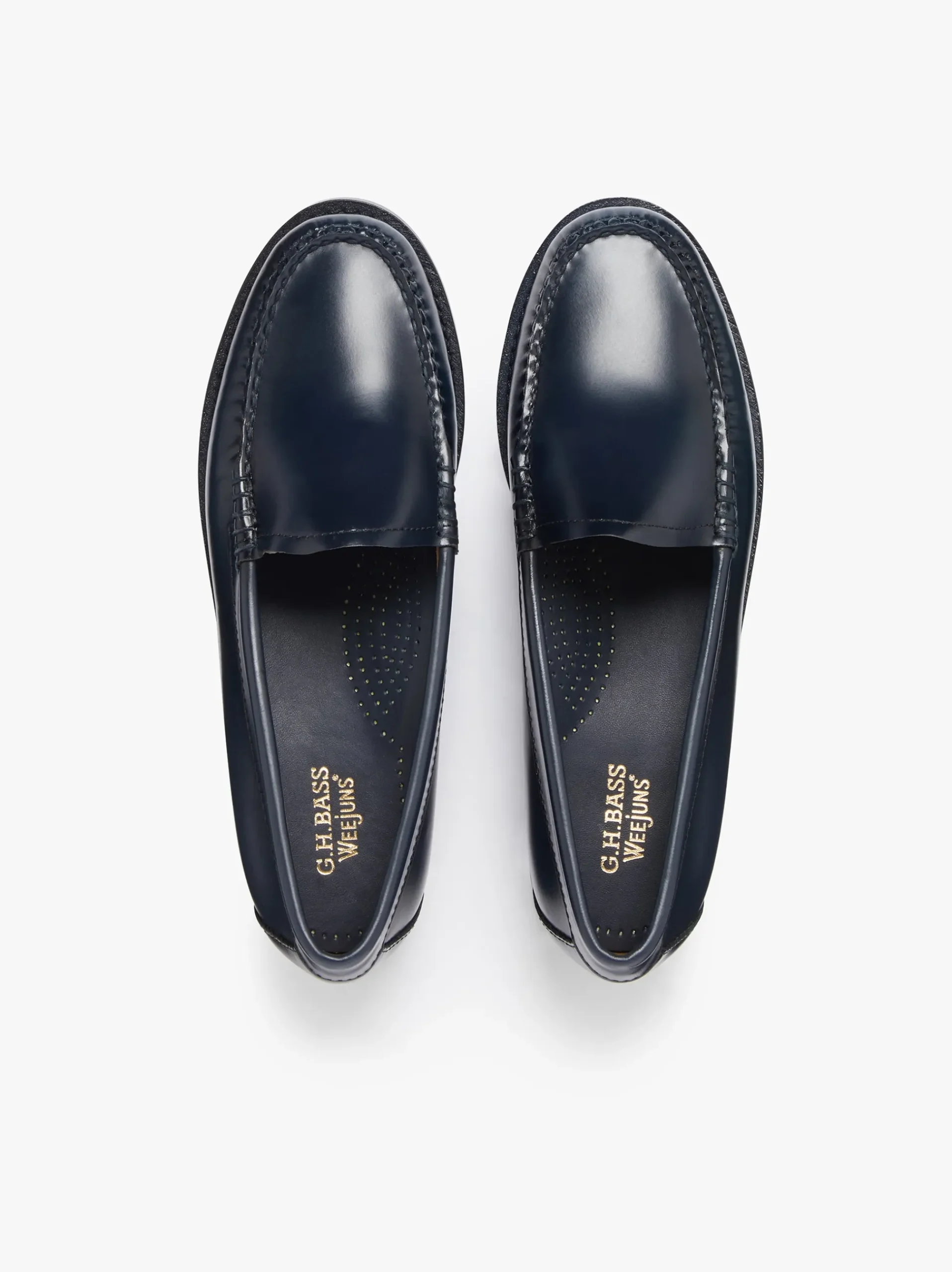 G.H.BASS Weejuns Venetian Loafers Navy Leather
