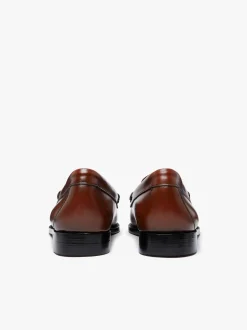 New G.H.BASS Weejuns Venetian Loafers Cognac Leather