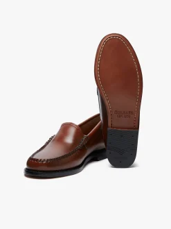 New G.H.BASS Weejuns Venetian Loafers Cognac Leather