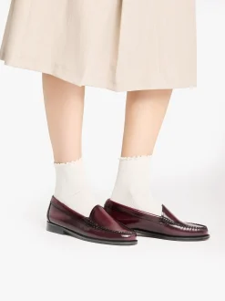 G.H.BASS Weejuns Venetian Loafers Wine Leather