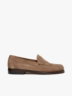 New G.H.BASS Weejuns Venetian Weave Loafers suede with leather sole Earth